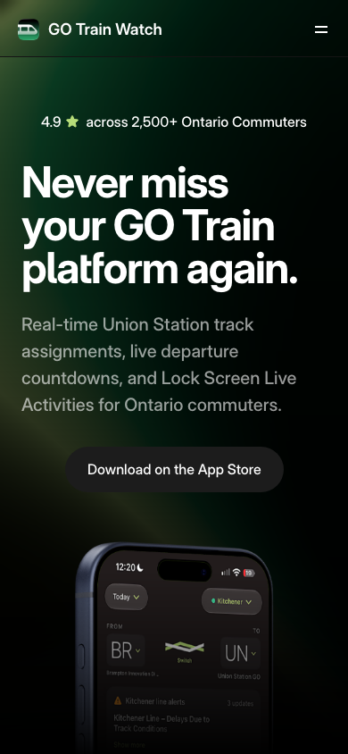 Go train watch live trip board